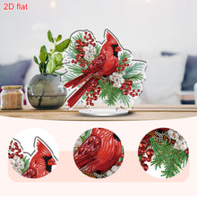 Load image into Gallery viewer, 2D Flat Cardinal DIY Diamond Painting Tabletop Ornaments Kit for Home Office

