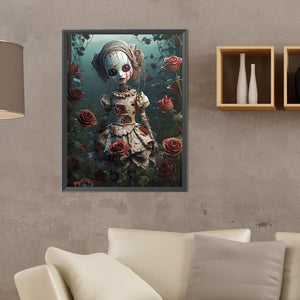 Skull Doll 30*40CM(Canvas) Full Round Drill Diamond Painting