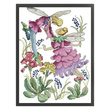Load image into Gallery viewer, Joy Sunday - April Flower Fairy - 31*40CM 14CT 2 Stamped Cross Stitch
