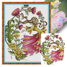 Load image into Gallery viewer, Joy Sunday - October Flower Fairy - 32*41CM 14CT 2 Stamped Cross Stitch
