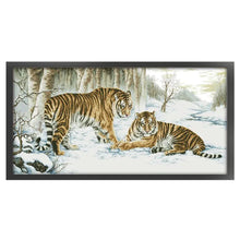 Load image into Gallery viewer, Joy Sunday - Tiger - 163*89CM 14CT 2 Stamped Cross Stitch
