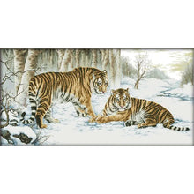 Load image into Gallery viewer, Joy Sunday - Tiger - 163*89CM 14CT 2 Stamped Cross Stitch

