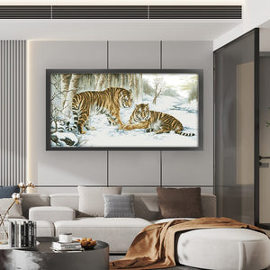 Joy Sunday - Tiger - 163*89CM 14CT 2 Stamped Cross Stitch