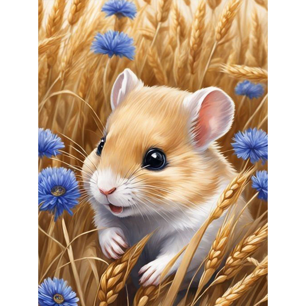 Mouse In The Grass 30*40CM(Canvas) Full Round Drill Diamond Painting