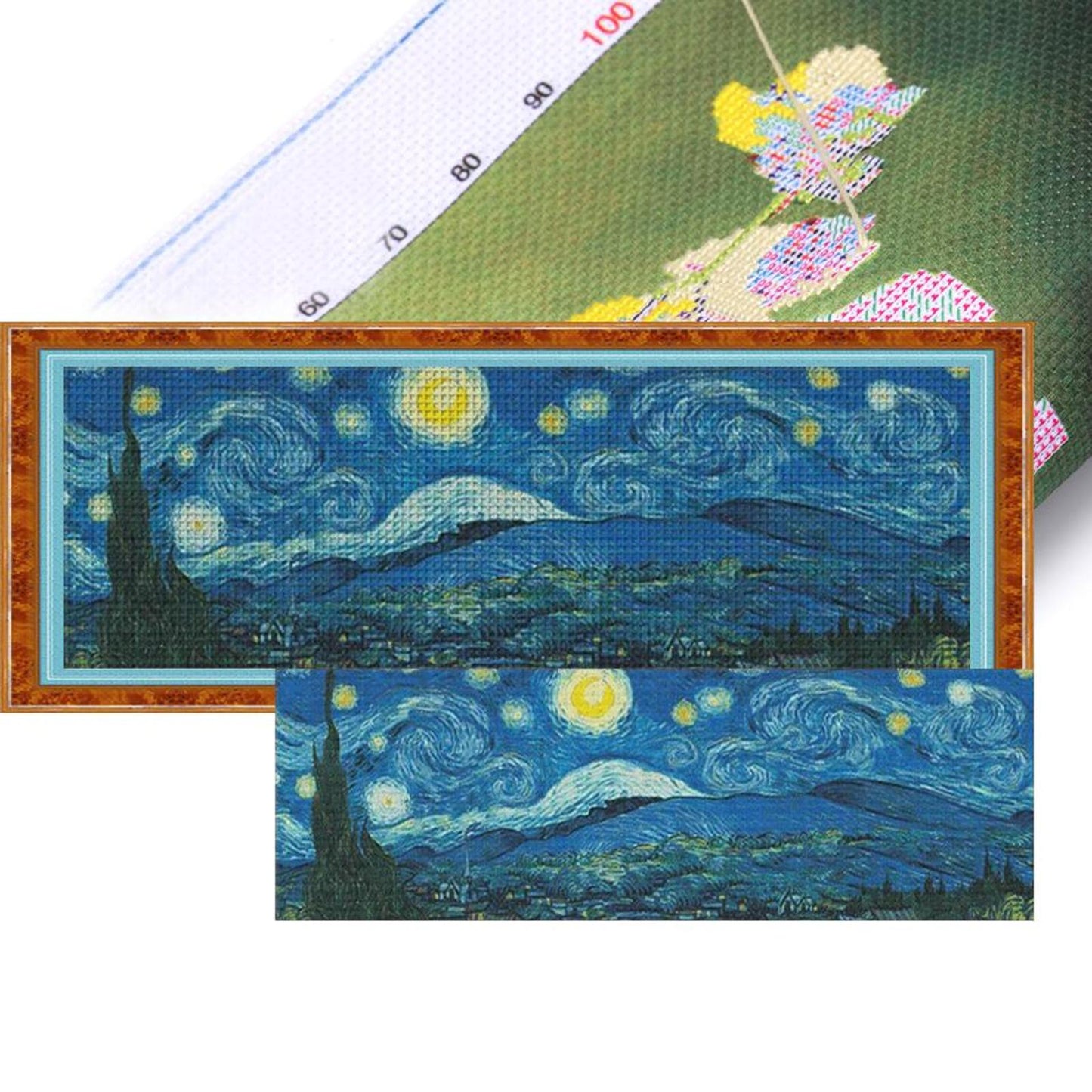 Starry Panorama - Full 14CT Stamped Cross Stitch 117x43CM - Joy Sunday
