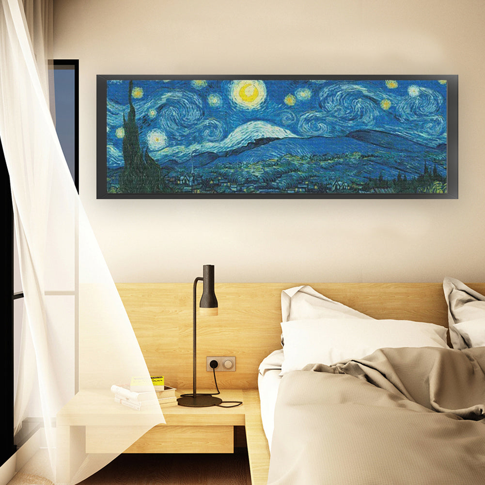 Starry Panorama - Full 14CT Stamped Cross Stitch 117x43CM - Joy Sunday