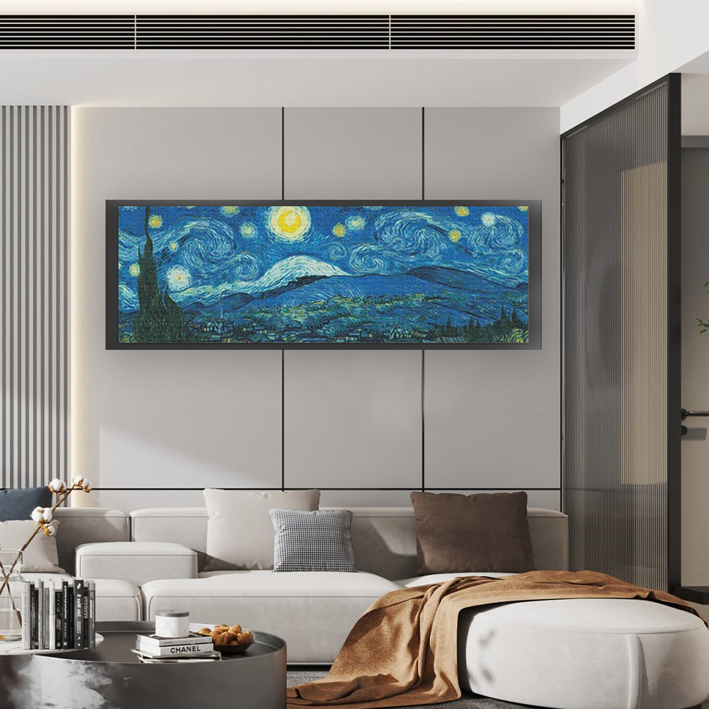 Starry Panorama - Full 14CT Stamped Cross Stitch 117x43CM - Joy Sunday