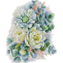 Load image into Gallery viewer, Joy Sunday - Peony - 34*40CM 14CT 2 Stamped Cross Stitch
