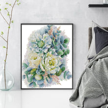 Load image into Gallery viewer, Joy Sunday - Peony - 34*40CM 14CT 2 Stamped Cross Stitch
