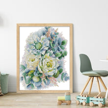 Load image into Gallery viewer, Joy Sunday - Peony - 34*40CM 14CT 2 Stamped Cross Stitch
