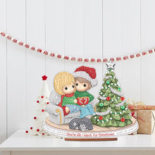 Load image into Gallery viewer, Wooden Xmas Doll Diamonds Painting Desktop Decor for Xmas Table Office Decor(3)
