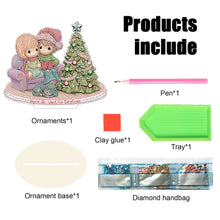 Load image into Gallery viewer, Wooden Xmas Doll Diamonds Painting Desktop Decor for Xmas Table Office Decor(3)
