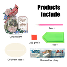 Load image into Gallery viewer, Christmas Wooden Xmas Cardinal Desktop Diamond Art Kits for Xmas Table Office Decor
