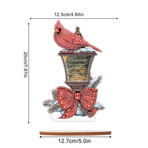 Christmas Wooden Xmas Cardinal Desktop Diamond Art Kits for Xmas Table Office Decor (4)