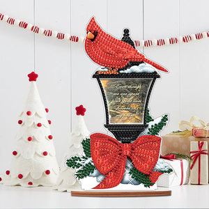 Christmas Wooden Xmas Cardinal Desktop Diamond Art Kits for Xmas Table Office Decor (4)