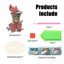 Load image into Gallery viewer, Christmas Wooden Xmas Cardinal Desktop Diamond Art Kits for Xmas Table Office Decor (4)
