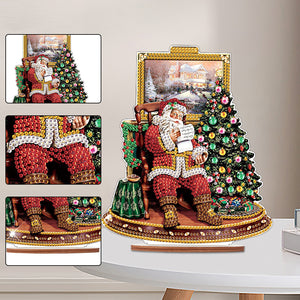 Christmas Wooden Santa Diamond Painting Tabletop Ornaments Kit for Table Office Decor (6)