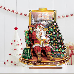 Christmas Wooden Santa Diamond Painting Tabletop Ornaments Kit for Table Office Decor (6)
