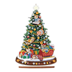 Wooden Christmas Diamond Painting Tabletop Ornament for Table Office Decor (6)