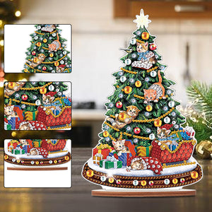 Wooden Christmas Diamond Painting Tabletop Ornament for Table Office Decor (6)