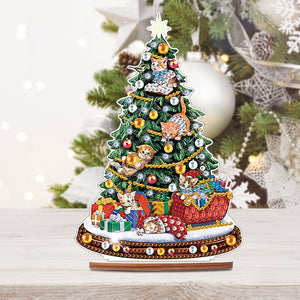 Wooden Christmas Diamond Painting Tabletop Ornament for Table Office Decor (6)