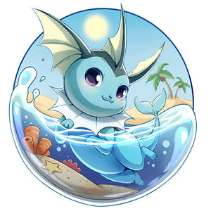 Vaporeon 30*30CM(Picture) Full Round Drill Diamond Painting