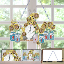 Load image into Gallery viewer, Acrylic Garden Gnome Single-Sided Diamond Painting Hanging Pendant (1)
