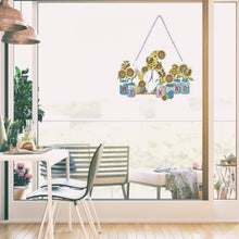 Load image into Gallery viewer, Acrylic Garden Gnome Single-Sided Diamond Painting Hanging Pendant (1)
