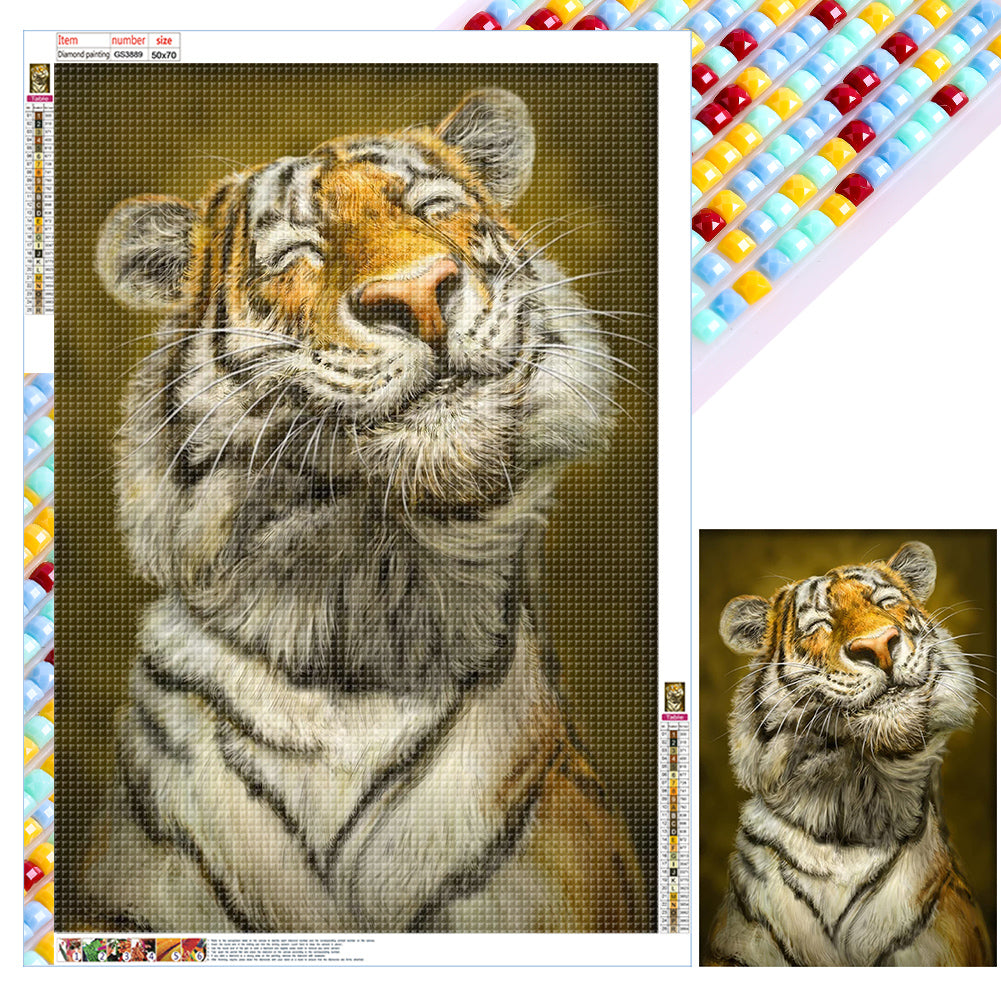 Proud Tiger 50*70CM(Canvas) Full Square Drill Diamond Painting
