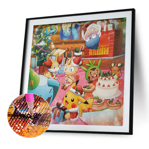 Pikachu 40*40CM(Canvas) Full Round Drill Diamond Painting