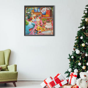 Pikachu 40*40CM(Canvas) Full Round Drill Diamond Painting