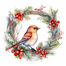 Load image into Gallery viewer, Wreath Birds 30*30CM(Canvas) Full Round Drill Diamond Painting

