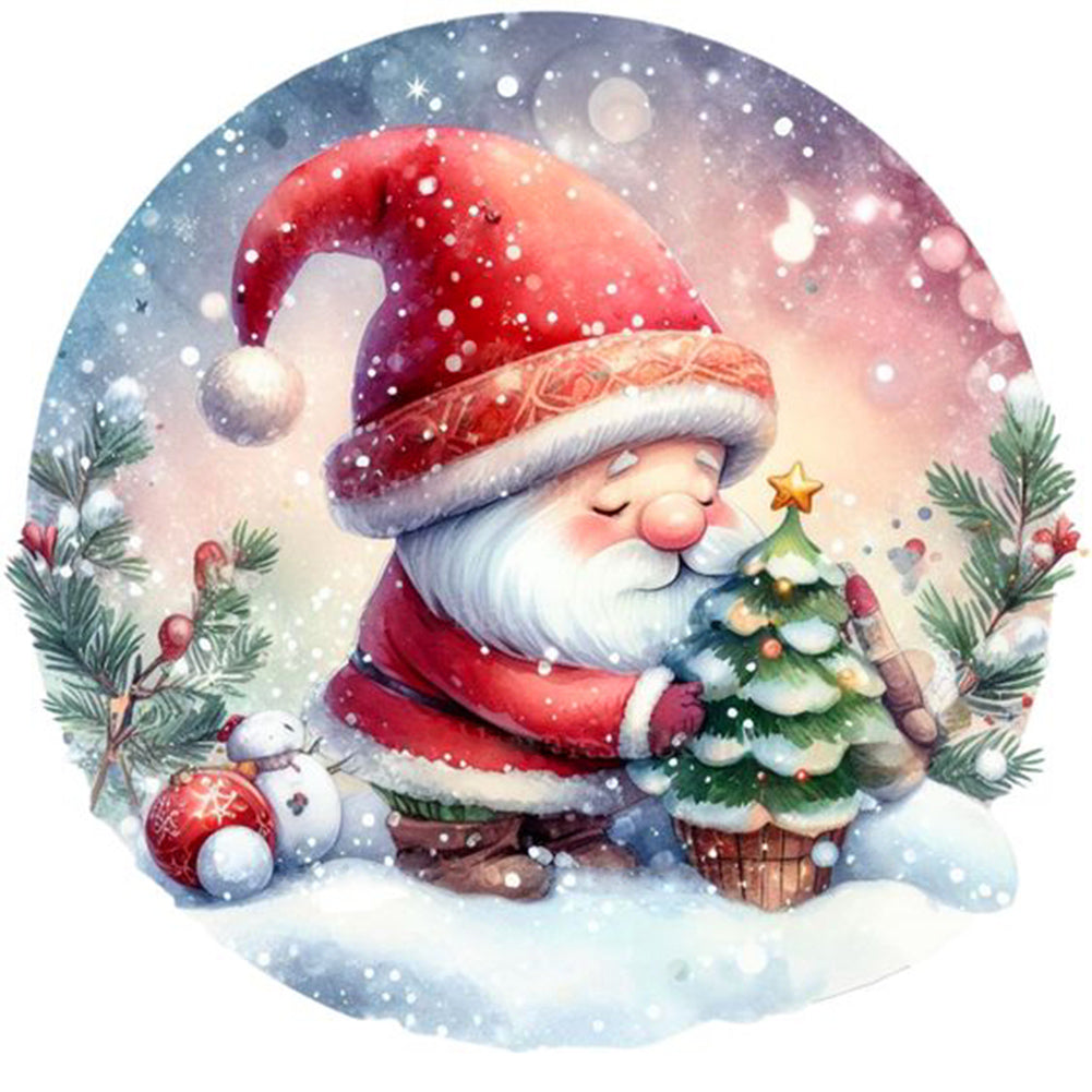 Christmas Santa Claus 30*30CM(Canvas) Full Round Drill Diamond Painting