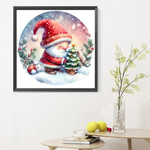Christmas Santa Claus 30*30CM(Canvas) Full Round Drill Diamond Painting