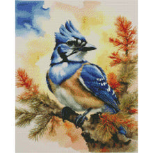 Load image into Gallery viewer, Huancan - Bluebird In The Woods - 40*50CM 11CT 3 Stamped Cross Stitch
