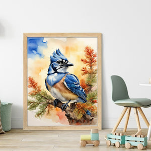 Huancan - Bluebird In The Woods - 40*50CM 11CT 3 Stamped Cross Stitch