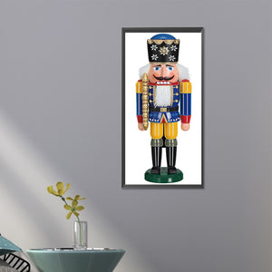 Christmas Nutcracker 30*60CM(Canvas) Partial Special Shaped Drill Diamond Painting
