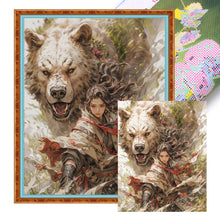 Load image into Gallery viewer, Huancan - Bear And Warrior - 50*60CM 14CT 2 Stamped Cross Stitch
