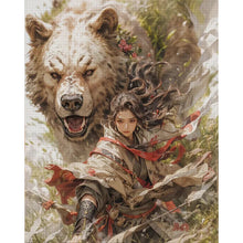 Load image into Gallery viewer, Huancan - Bear And Warrior - 50*60CM 14CT 2 Stamped Cross Stitch
