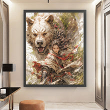 Load image into Gallery viewer, Huancan - Bear And Warrior - 50*60CM 14CT 2 Stamped Cross Stitch
