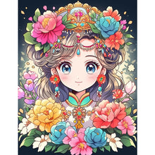 Load image into Gallery viewer, Flowers And Girls 50*60CM(Canvas) Full Round Drill Diamond Painting
