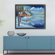 Load image into Gallery viewer, Huancan - Winter Christmas Snow House - 60*50CM 11CT 3 Stamped Cross Stitch
