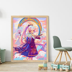 Yishu - Cartoon Girl - 40*50CM 11CT 3 Stamped Cross Stitch