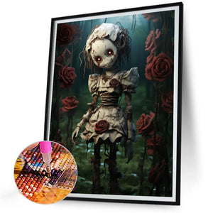 Skullgirl 30*40CM(Canvas) Full Round Drill Diamond Painting