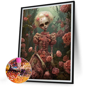 Skullgirl 30*40CM(Canvas) Full Round Drill Diamond Painting