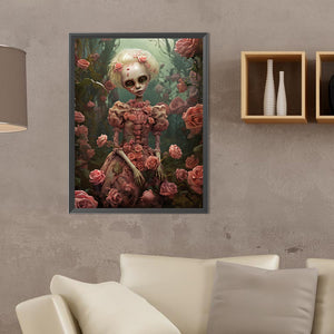 Skullgirl 30*40CM(Canvas) Full Round Drill Diamond Painting