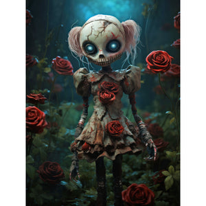 Skullgirl 30*40CM(Canvas) Full Round Drill Diamond Painting