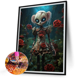 Skullgirl 30*40CM(Canvas) Full Round Drill Diamond Painting