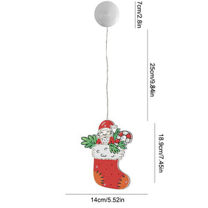 Special Shape Diamond Art Hanging Lamp Diamond Art Handmade Craft (Christmas 6)