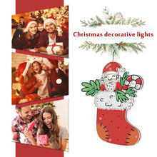 Load image into Gallery viewer, Special Shape Diamond Art Hanging Lamp Diamond Art Handmade Craft (Christmas 6)
